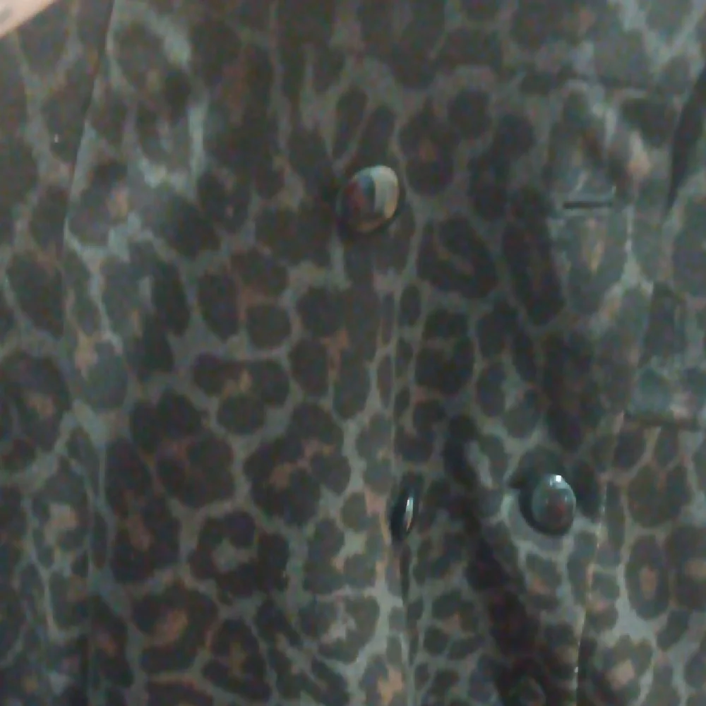 Coach Women's Black and Brown Animal Print Pea Coat - Picture 4 of 15